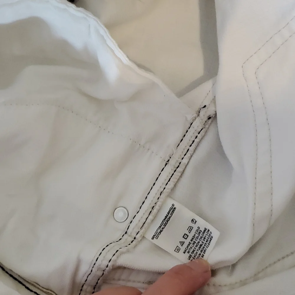 Free People White Button Fly Shorts